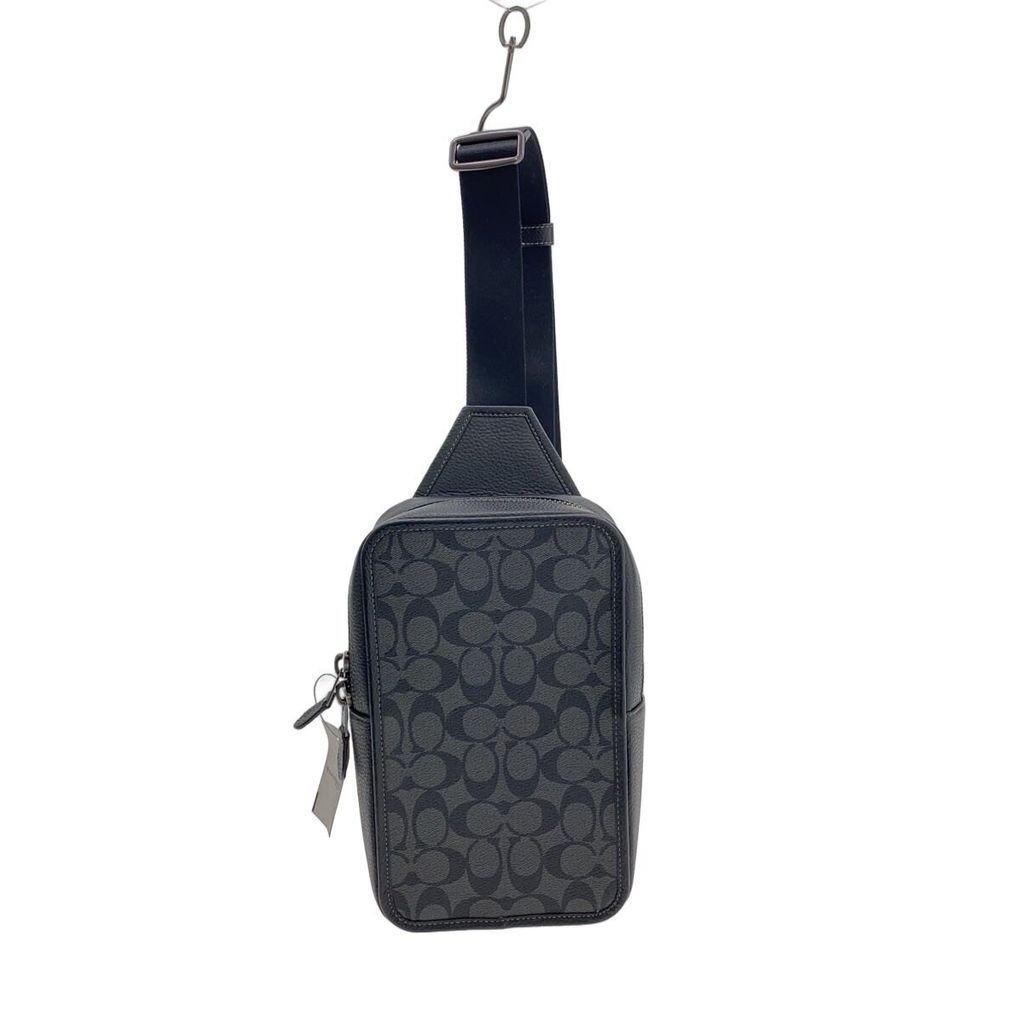 Coach Waist Bag leather BLK overall pattern c9867 Direct from Japan Secondhand