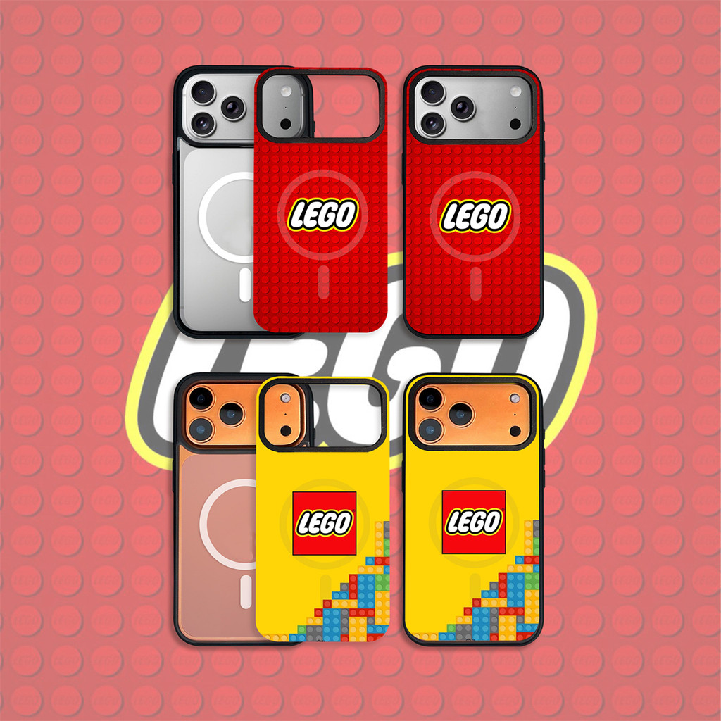 PAC-Man Lego Magnetic Casing สําหรับ IPHONE 17 16 15 14 13 PROMAX AIR PLUS ฝาครอบป้องกัน Hard Case