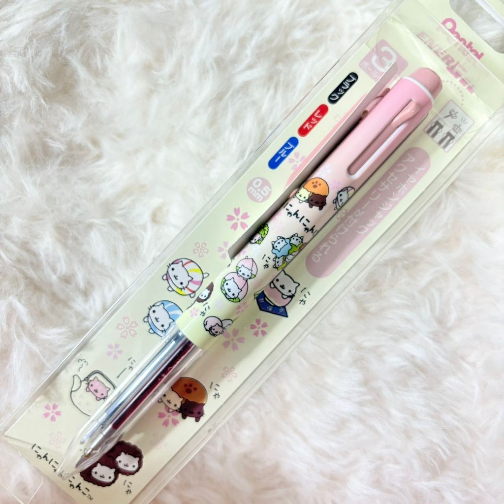 Japan Paton sanx Co-Branded Toasted Bread Panda Snack Cat Tricolor Gel Pen 0.5mm