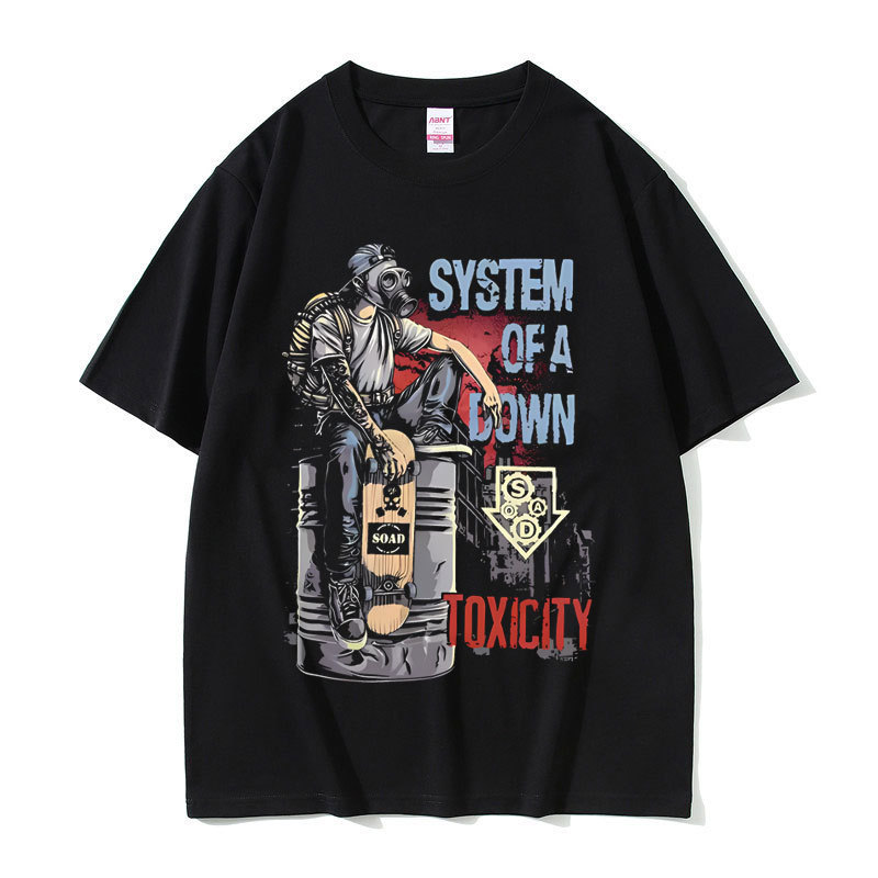 Vintage System of A Down Toxicity Album เสื้อยืดกราฟิกผู้ชาย S-3XL