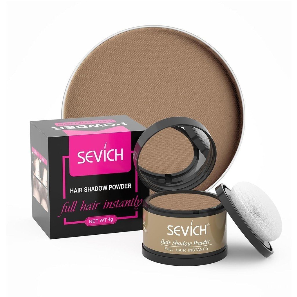 SEVICH Hairline Shadow Powder - Quick Cover for Grey Roots, Eyebrows & Beards, Touch Up Thinning Hai