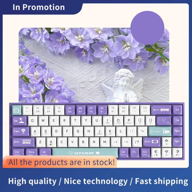 AK680 คีย์บอร์ดเกมคีย์บอร์ด ABS Keycap 68 คีย์คีย์บอร์ดแบบมีสาย Hot Swap สําหรับแล็ปท็อปพีซี