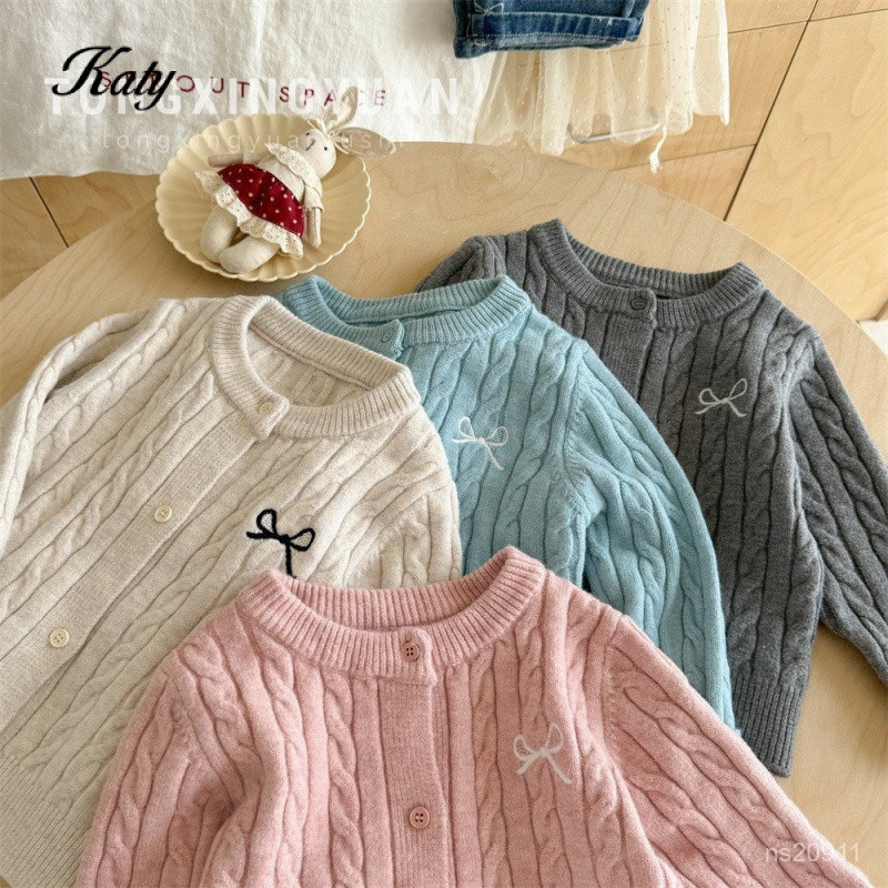 เสื้อแจ็คเก็ตเด็กสไตล์โมริ สำหรับฤดูใบไม้ร่วงและฤดูหนาว สีเรียบ ขนาดเล็ก พร้อมสต็อก