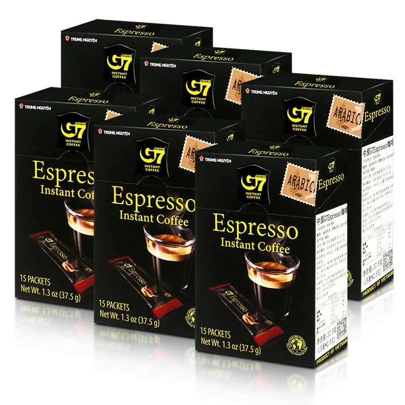 เวียดนามนําเข้า Central Plains G7 Black Coffee ESPRESSO ESPRESSO Refreshing Instant Pure Coffee Powd