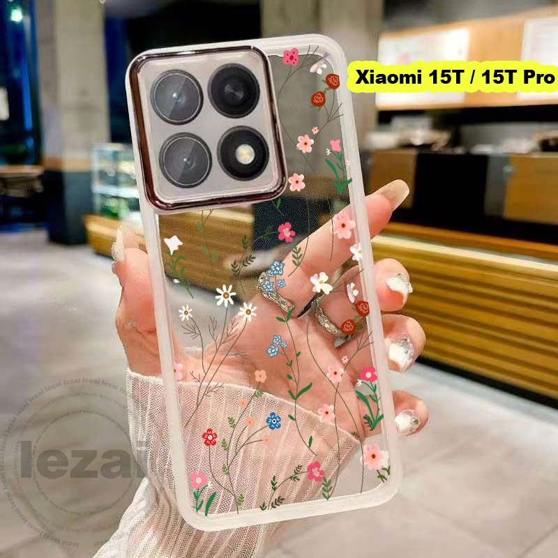 เคสXiaomi 15T Pro 15 T 15TPro 15ProเคสXiaomi15T Pro Xiaomi15TPro กรณีนุ่มกันกระแทกล้างดอกไม้ปกหลัง