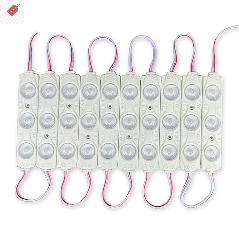 ALIK 20pcs DC12V SMD 3 LED โมดูลฉีดกันน้ํา IP67 ตกแต่ง 2835 Hard Strip Bar โคมไฟสีขาวสีแดงสีเขียวสีฟ้า TH