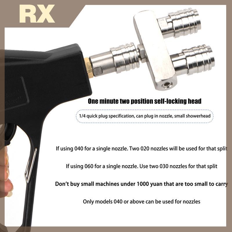 Null Dual รถหัวฉีดอะแดปเตอร์ Rod Quick Connect Double Fitting หมุนหัวฉีดอัตโนมัติแรงดันสูงเครื่องซักผ้าเครื่องมือทําความสะอาดรถยนต์ null