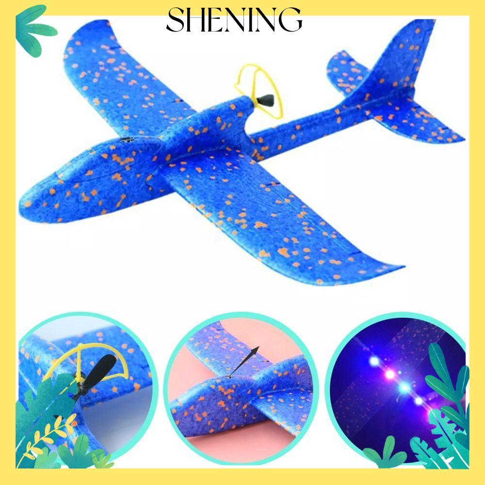 SHENING โฟมเครื่องบินเด็กของขวัญ USB ชาร์จ DIY ของเล่นโมเดลเครื่องบินไฟฟ้า