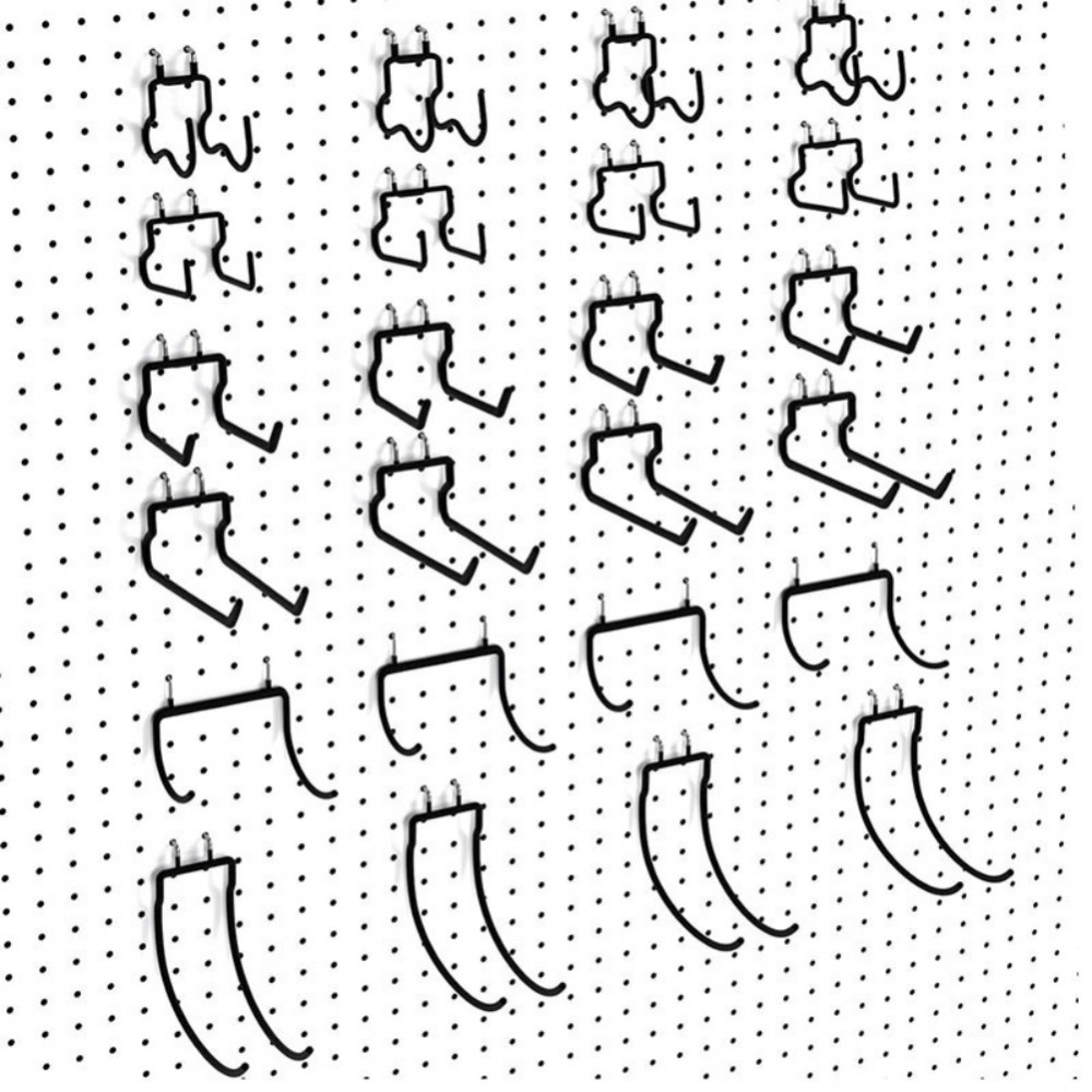 ตะขอ Pegboard สายไฟและท่อแขวนเหล็กหนาก่อสร้างเหล็กกันสนิม