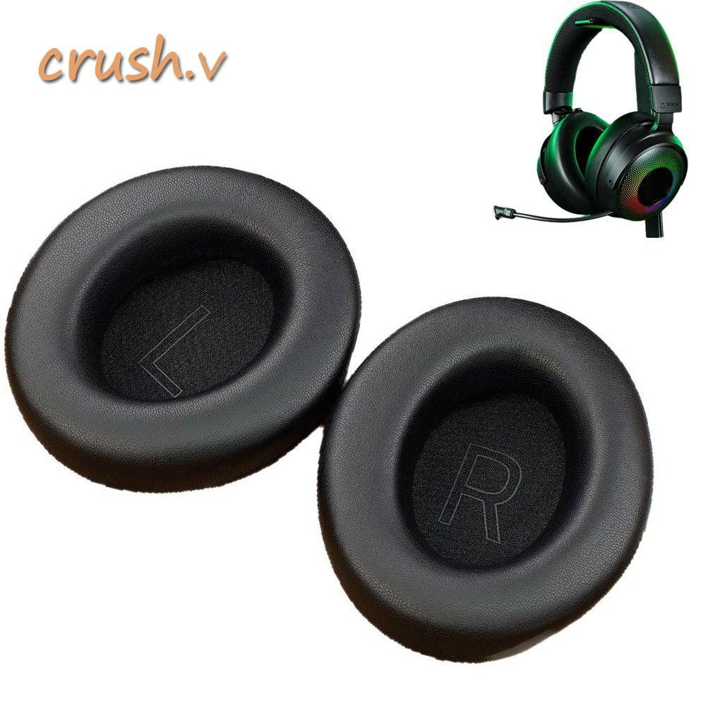 [CRUSH] 1 คู่ชุดหูฟัง Earmuff,เปลี่ยนฟองน้ําโฟมหูฟังแผ่นรองหูฟัง,โปรตีนหนังหูฟังสําหรับ Razer Kraken