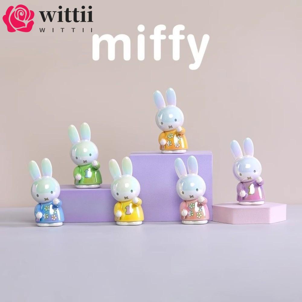 กล่อง WITTE, น่ารัก Miffy Multi-functional ตุ๊กตารูปปั้น, ตกแต่งการ์ตูนอะนิเมะ PVC Desktop เครื่องประดับตกแต่งบ้าน