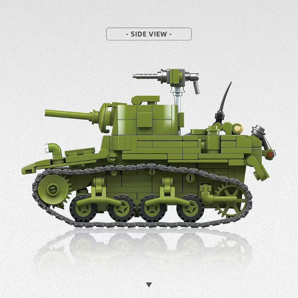 MYBRICKSTORE 579PCS MOC M3A1 Stuart Stirling Light Tank รุ่นพัฒนาของเล่น Building Block อิฐของขวัญเด