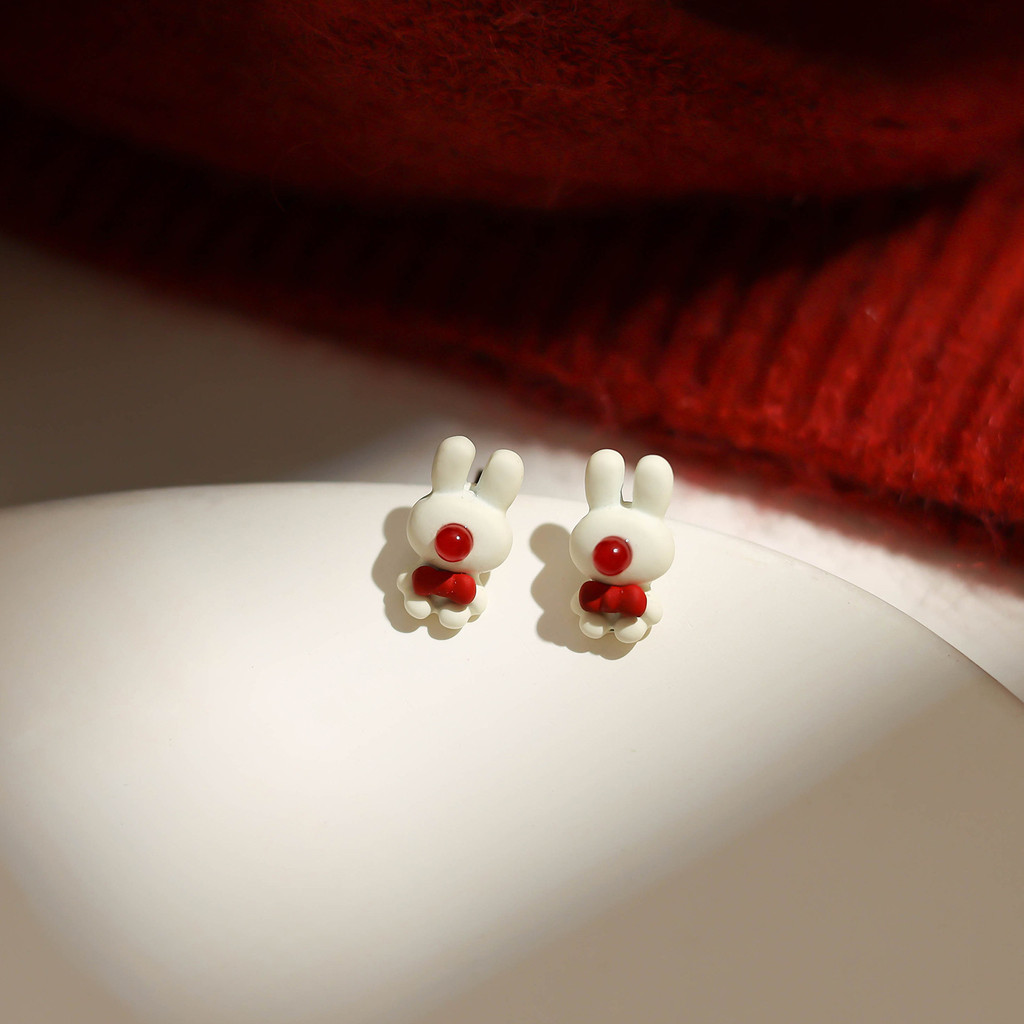 ต่างหูงานรื่นเริงสีแดงต่างหูสไตล์สิงโตของผู้หญิงสไตล์ใหม่ - รูปที่ 5