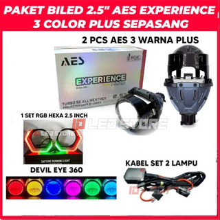 Paket Sepasang Biled AES Turbo Se Experience 3 Warna Plus 60 Watt Terbaru Full Set Tinggal Pasang Original AES I1096