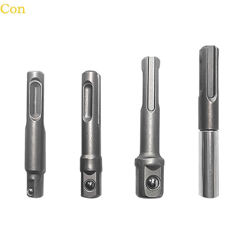 Con 4PCS Functional Plus Hex Socket Adapter สําหรับสว่านกระแทกและไดร์เวอร์มือถือหัตถกรรมจากเหล็กคุณภ