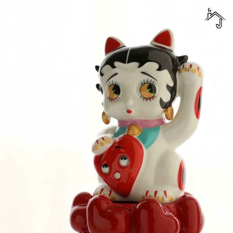 [JJ HOME] Fortune Beautiful All Need Little Cute Betty เซรามิค Lucky Cat เครื่องประดับตกแต่งของขวัญว