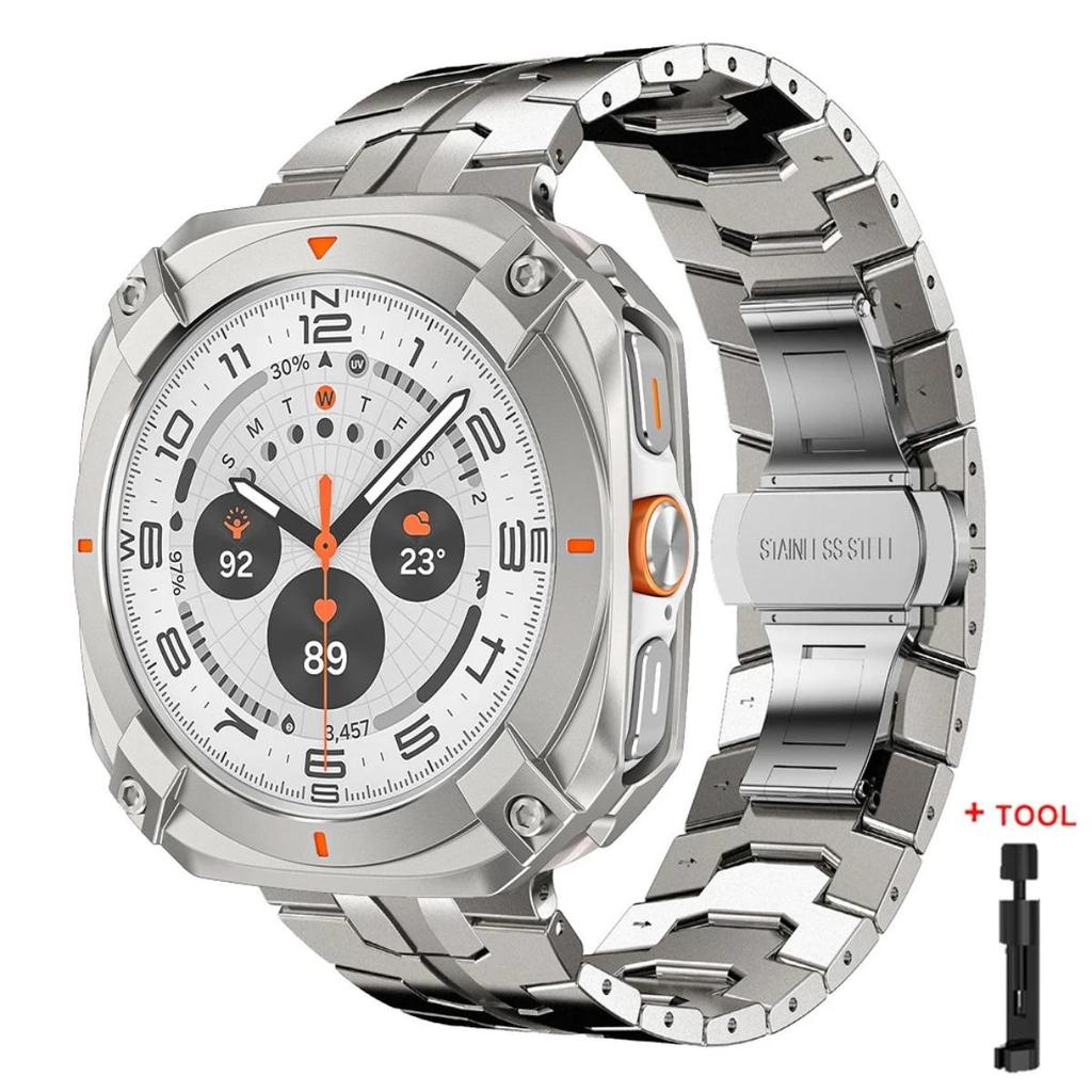 Strap + สําหรับ Samsung Galaxy Watch Ultra 2025 47 มม.Anti-fall โลหะสําหรับ Galaxy Watch Ultra(2024) 47 มม.สแตนเลสสตีล - รูปที่ 7