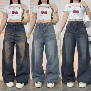 K JEANS กางเกงยีนส์สาวอวบกระบอกลิซ่า&บาร์เรล สนิมเข้ม สนิมอ่อนแต่งเฟส สีดำฟอก สีอ่อนแต่งเฟส 2XL-6XL ผ้าไม่ยืด