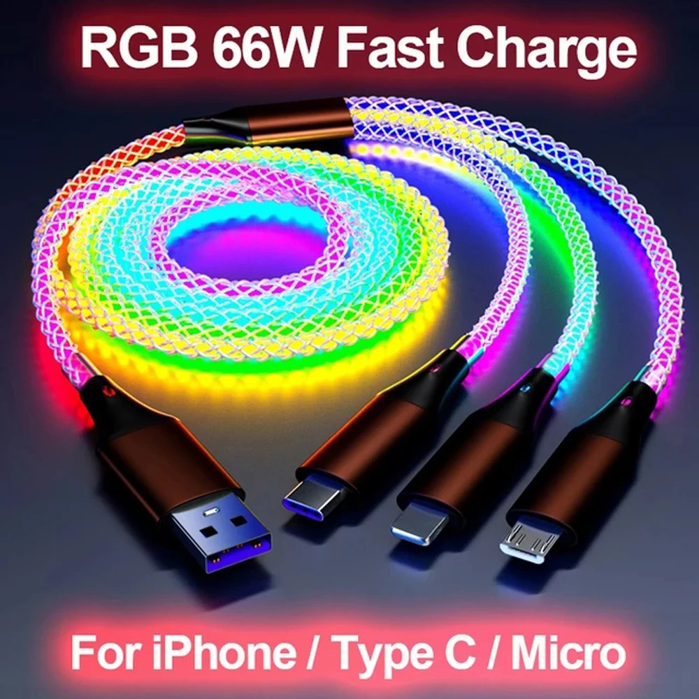 66W สี USB C Fast สายชาร์จสําหรับ Xiaomi Huawei Dual Type-C โทรศัพท์สายชาร์จข้อมูลสําหรับ IP 15 Pro Max