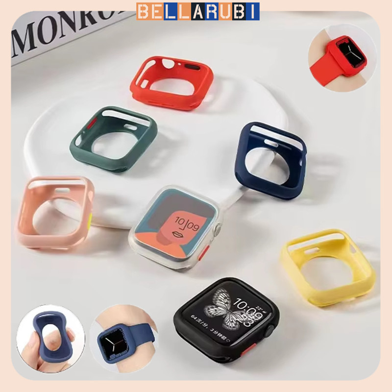 กรณีป้องกันหน้าจออ่อนยางซ for Apple Watch Iwatch Ultra/Ultra 3 2 Series 11 10 9 8 7 6 5 SE 3 2 49 46 42 45 44 40 41 38มม