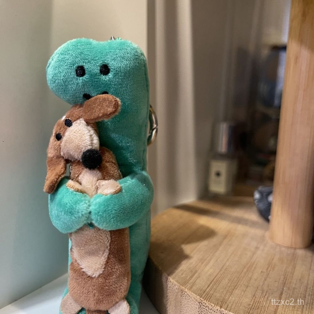 เกาหลี joguman ไดโนเสาร์ตุ๊กตาจี้พวงกุญแจกระเป๋าแขวน Brachiosaurus Hug ลูกสุนัข Dachshund joguman HL