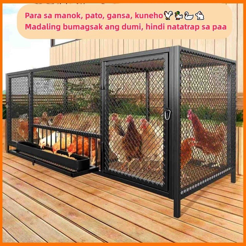 กรงไก่สําหรับงานหนักพร้อมฟักอาหาร – แบบพกพา & Spacious สําหรับไก่หลังบ้าน