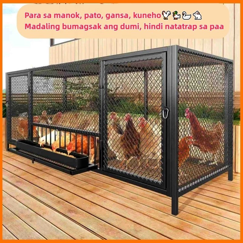 กรงไก่สําหรับงานหนักพร้อมฟักอาหาร – แบบพกพา & Spacious สําหรับไก่หลังบ้าน