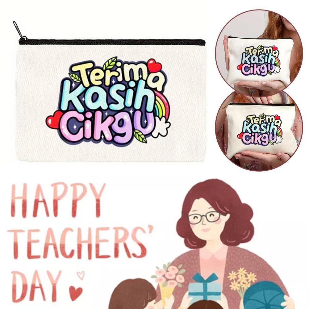 LIMERENCE Teachers Day Storage Cosmetic Bag Travel Toiletry Bag Womens Happy Gift Teachers Cosmetic 