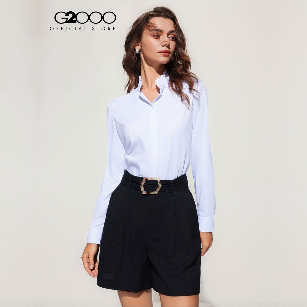 G2000 เสื้อเชิ้ตแบบทางการสำหรับผู้หญิง ทรง Slim Fit รุ่น 5122114300 WHITE