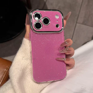 เปลี่ยนไป 17Luxury Fine Flash เคสโทรศัพท์หน้าต่างขนาดใหญ่สําหรับ iPhone 17 16 15 14 13ProMax Anti Slip และ Anti Drop ป้องกันปกหลัง