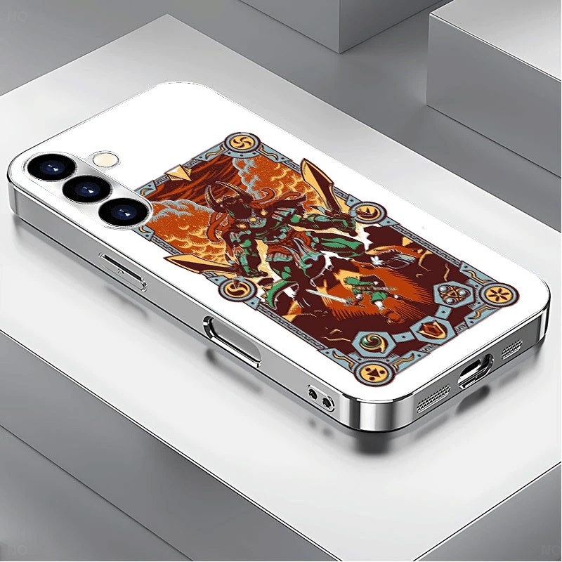ตํานานของ Zelda 08 หรูหราชุบกรอบแก้วเคสโทรศัพท์สําหรับ Samsung Galaxy S22 S23 S24 S25 Ultra A22 A23 