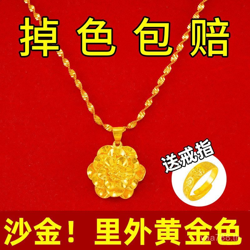 สร้อยคอมะนาวทองคลาสสิกใหม่สำหรับผู้หญิงปี2024 ดีไซน์แฟชั่นจริงจากฮ่องกong