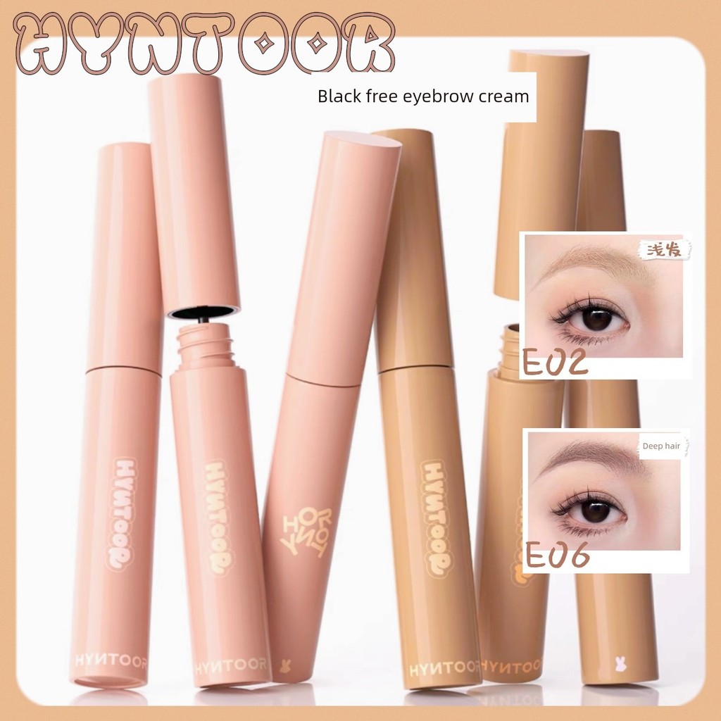 ปัดคิ้ว ที่ปัดคิ้ว HYNTOOR กระต่ายสีดํา Dye Eyebrow Cream ติดทนนานกันน้ําจัดแต่งทรงผม Wild Eyebrow E