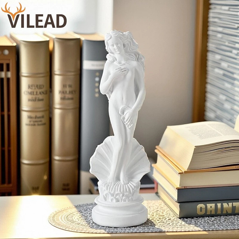 Vilead Aphrodite Statue The Greek Mythology Goddess of Beauty Resin Miniature Figurine Book Shelf De