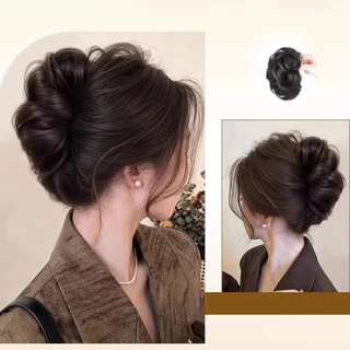 วิกผมธรรมชาติแบบคว้าคลิป สำหรับสาวเจ้าหญิง สไตล์ยุ่งขดลวด ต่อผมง่ายๆ