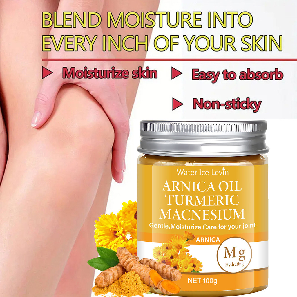 Arnica Oil Turmeric Magnesium Joint Cream, Hydrating & Soothing Relief, ส่วนผสมจากธรรมชาติ 100g