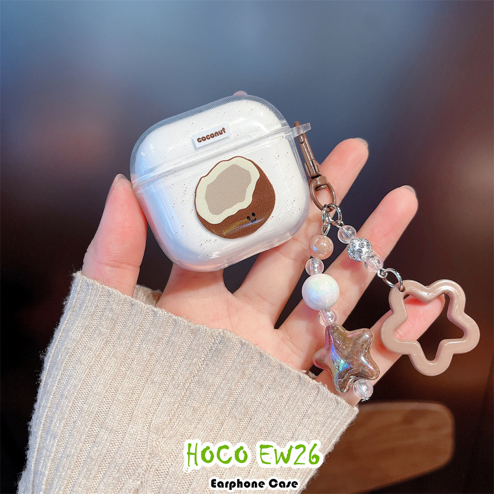 【Case Home】นําไปใช้กับ HOCO EW26 เคส Case เคสหูฟัง DIY การ์ตูนคู่รัก ซิลิโคนนุ่ม เคส เคสหูฟัง