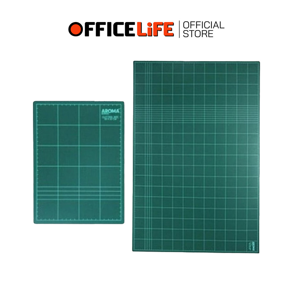 AROMA แผ่นรองตัด แผ่นยาง Cutting Matt  ขนาด  A2 /  A3 / A4 เนื้อ PVC 5 ชั้น ( 1 แผ่น )