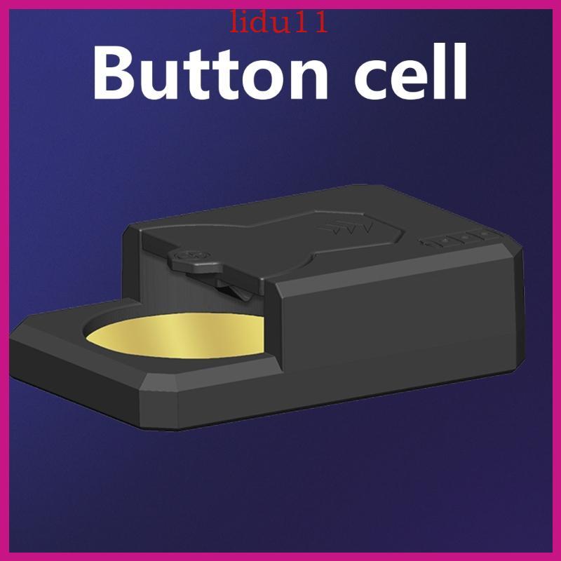 LID USB C ชาร์จเหรียญชาร์จปุ่มเซลล์ฐานชาร์จสําหรับ ML2032 ML2016 ML2020 ML1220 แบตเตอรี่สีดํา