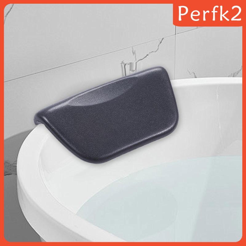[Perfk2] หมอนอาบน้ําวัสดุ PU ถ้วยดูดกันน้ําลื่นอ่างอาบน้ํา Headrest เบาะขนาดกะทัดรัดคอสนับสนุนเหมาะส