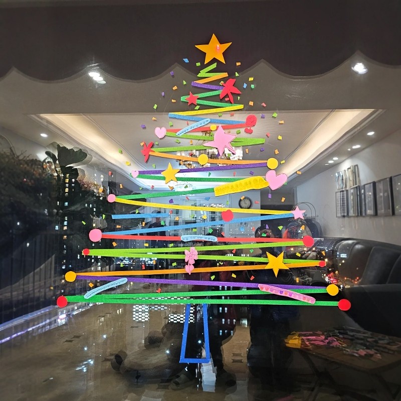 paper christmas tree baby tree christmas Xiaohongshu ของตกแต่งคริสต์มาสแบบเดียวกันเทป DIY ฉากต้นคริส