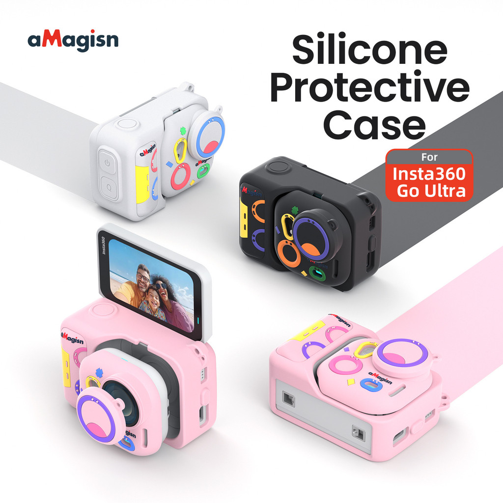 สําหรับ อินสตาแกรม360 ไป ฝาครอบป้องกันซิลิโคนที่มีสีสันพิเศษรอยขีดข่วนและทนต่อการตกกล้องกีฬาอุปกรณ์ป้องกัน