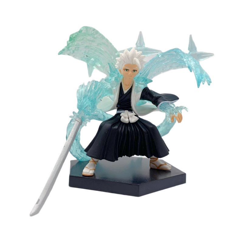Bleach Toshiro Hitsugaya PVC Figurine - ของเล่นอินเทรนด์เครื่องประดับอะนิเมะ 2D รุ่นสะสม