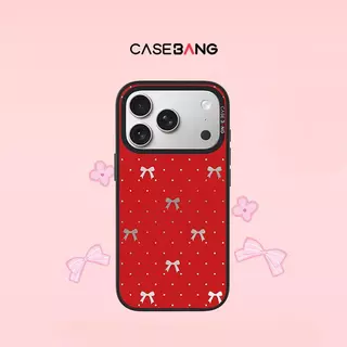 CASEBANG - Polka Dot Bow เคสแม่เหล็ก ImagiSnap ถอดเปลี่ยนได้ กันตกทหาร รองรับ iPhone15-17
