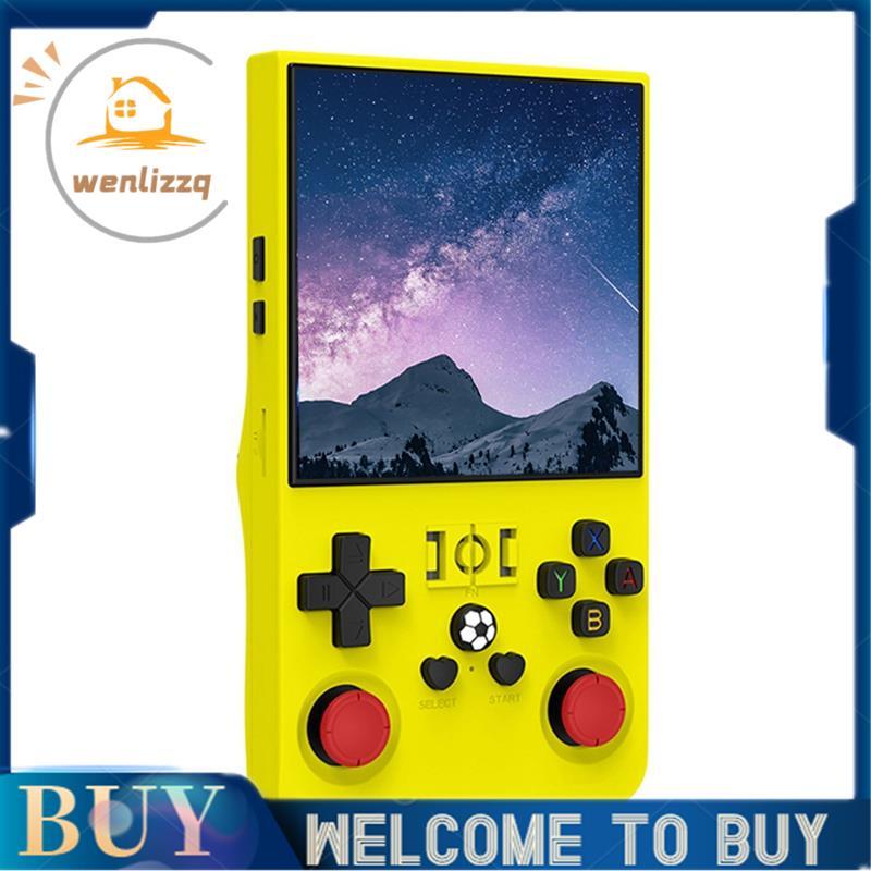 R36MAXคอนโซลเกมย้อนยุค 128GB 4.0 นิ้วหน้าจอIPSเครื่องเล่นวิดีโอมือถือแบบพกพาเกมก่อนโหลดสีเหลือง