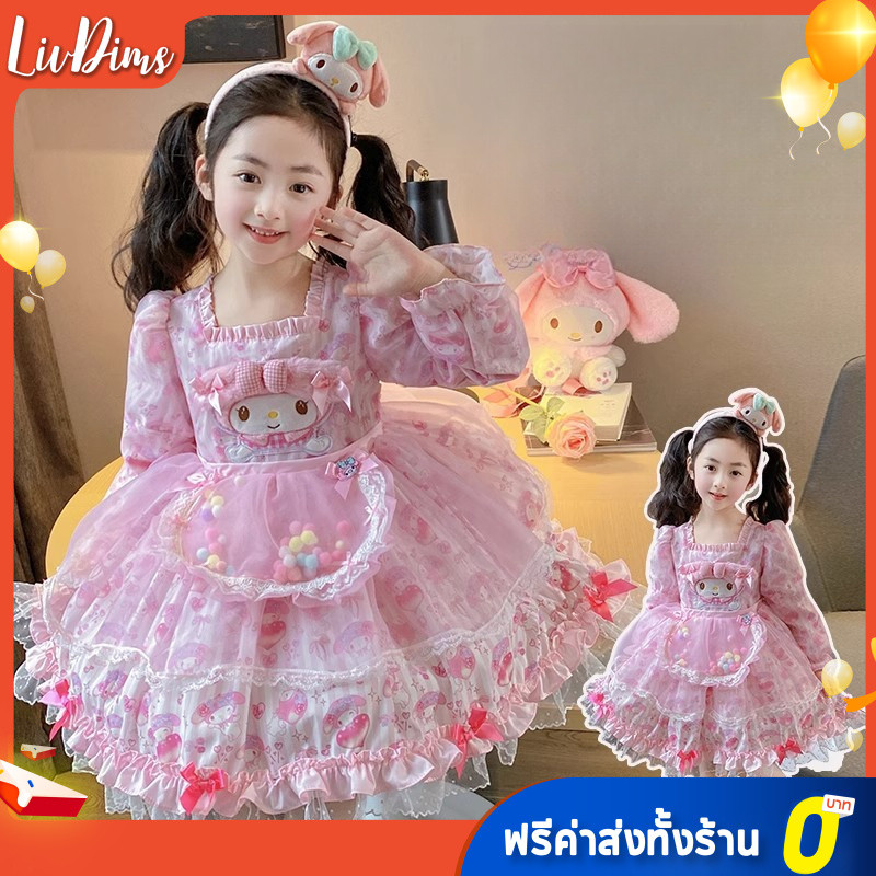 Liv Dims🌸โลลิต้า หวาน ชุดสงกรานต์เด็กผู้หญิง แฟชั่น น่ารัก เด็กผู้หญิง วันเกิด ชุดกระโปรง