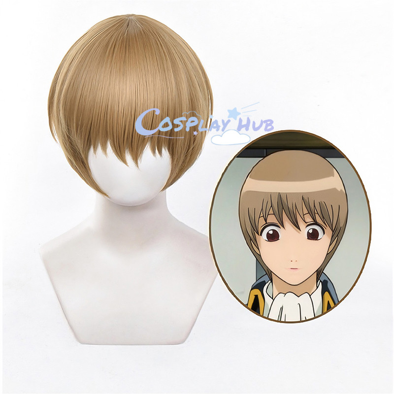 [Cosplay Hub] วิกผมซิลิโคนสำหรับ Cosplay Gintama Okita Sougo จำลองหนังศีรษะด้านบน