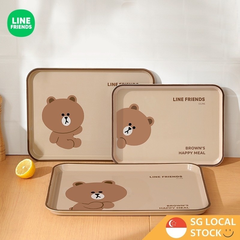 Line Friends Tray Food Tray Brown