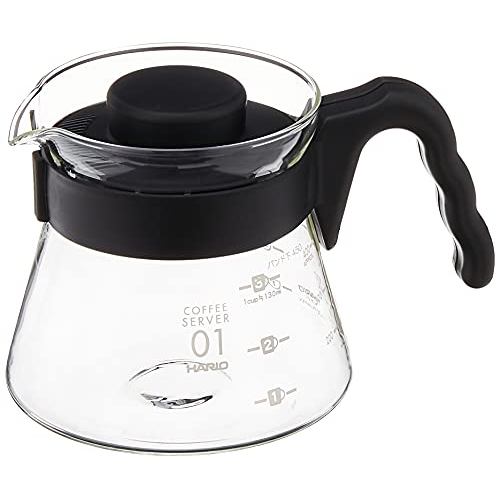 HARIO V60 Coffee Server, Microwave/Dishwasher Safe, 450ml, Black, Made in Japan, VCS-01B