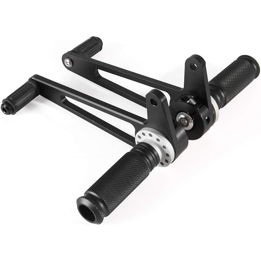 รถจักรยานยนต์ Cafe Racer CNC อลูมิเนียมด้านหลังชุดหมุดเท้าสีดําสไตล์ 1 สําหรับ Custom Bobber CB125 C